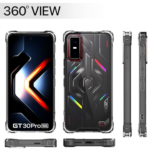 Image of Pikkme Back Cover for Infinix GT 30 Pro 5G PC + TPU Clear Transparent Raised Edges Shockproof Protective Phone Bumper Case(Transparent)