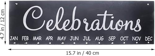 Miniatura 3 de VORCOOL Recordatorio de cumpleaños montado en la pared, decoración para colgar en la pared, decoración para uñas, decoración del hogar, calendario