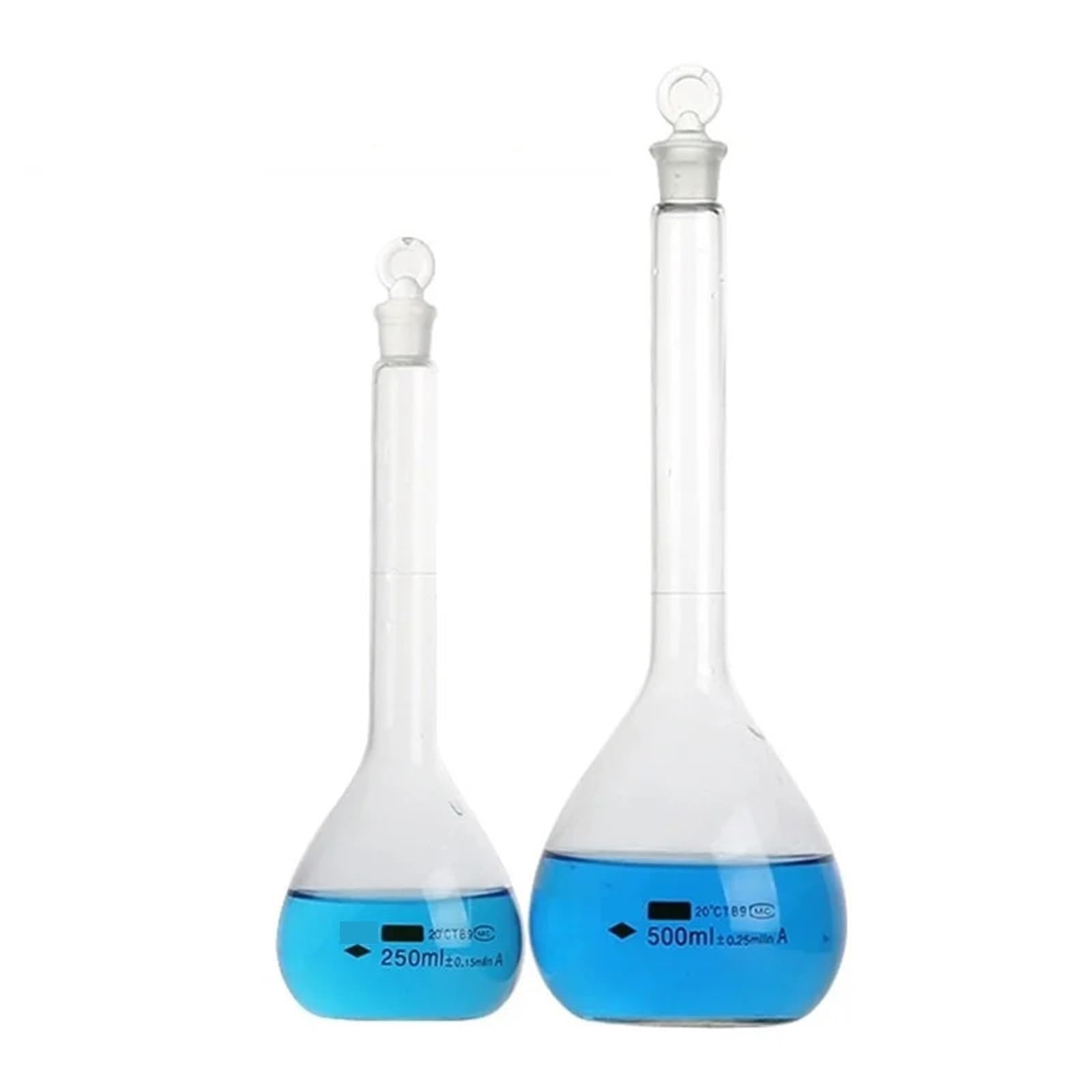 Vetreria da laboratorio for matracci volumetrici in vetro trasparente con tappo(25ml)