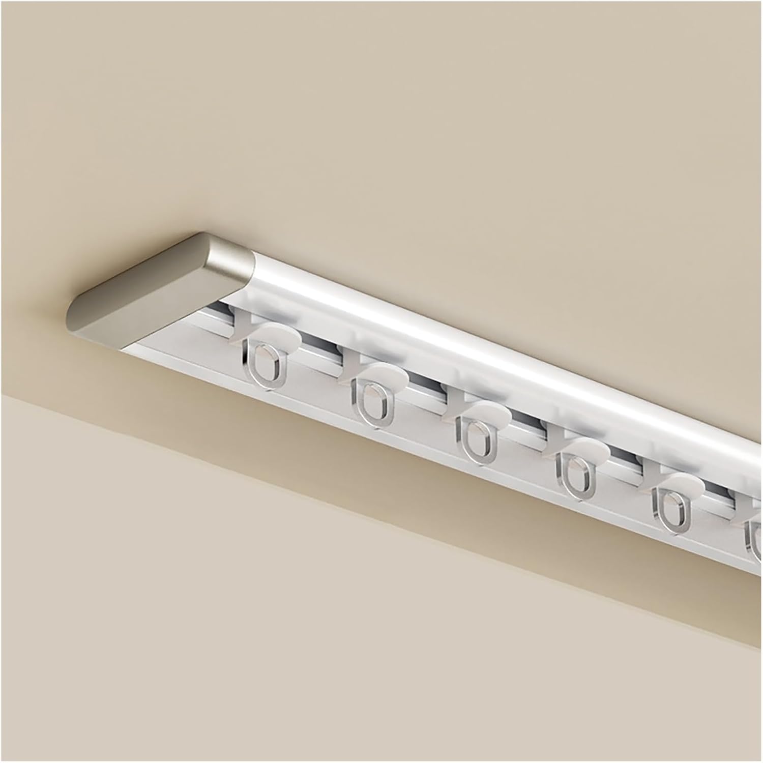 華奢カーテンレール ホワイト シングル 連結タイプ | DW-CB011-02-G176 | カーテンレール | カーテン・ブラインド |  toolbox カーテン・レール カーテンレール、極細天井取り付け、リビングルーム用レールロッドカーテン、簡単設置＆目立たない(White,2.7m