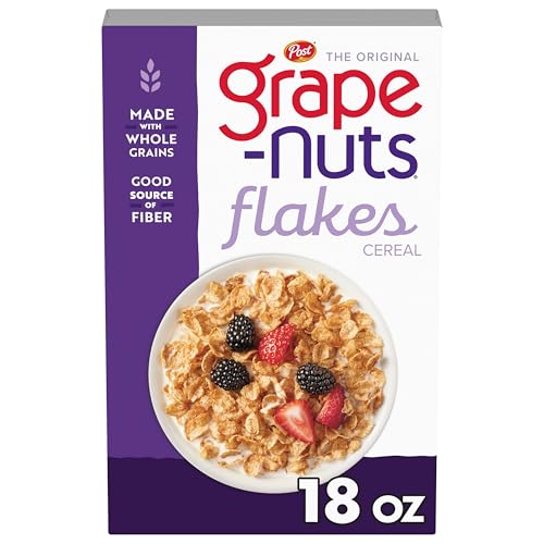Grape Nuts Flakes Breakfast Cereal, Crispy Whole Wheat...
