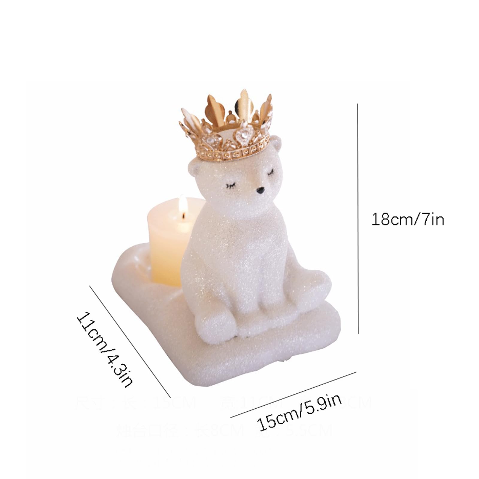 Portavelas de cerámica blanco, 11 x 15 x 18 cm, 1000 g, decoración de interiores, candelabros cónicos, portavelas