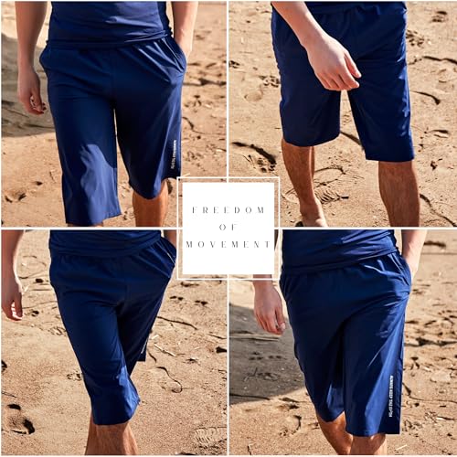 Islamic Men's Long-Fit Swimwear-Shorts | Knee-Length Modest Bathing Suits | Comfortable for Sports, Daily Wear2