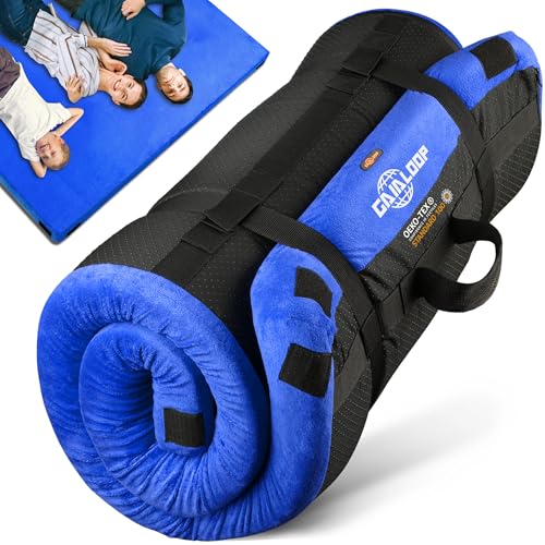 Gaialoop Thick Memory Foam Camping Mattress Sleeping Pad [Car/Tent/Cot] 3" Portable Floor Mat Roll Up Mattress for Guests Kids Sleepover Travel [Full: 75 * 54 * 3"]