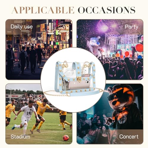 Image of Missnine Clear Bag for Stadium Events Clear Crossbody Purse Stadium Approved Women Transparent Shoulder Bag for Concerts