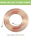 RACOONA 25Ft 3/16 Brake Line Tubing Kit,Copper Nickel Brake Line,Car Accessories Flexible Copper Coated Alloy Brake Line Tubing Coil with 16 Fittings,Fits Hydraulic Braking Systems etc. (Gold)