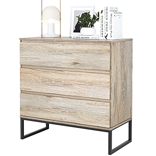 通用 Cómoda Cajonera con 3 Cajones, Sinfonier, Mueble Aparador, Mueble Auxiliare, Mesitas de Noche, para Salón,...