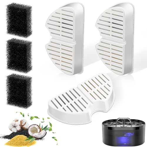 Nenozi Cat Fountain Filter: Triple Filtration