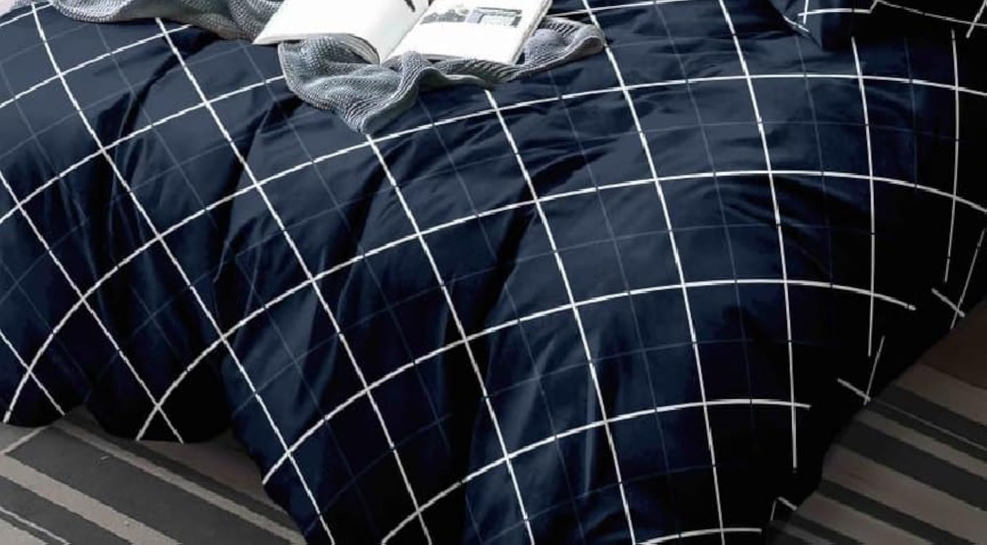 350tc Reversible Comforter Double King Size Bedding Set