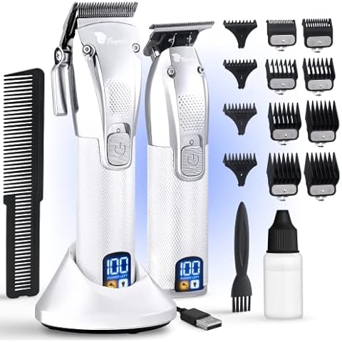 Fagaci Professional Hair Clippers for Men Set Turbo Power with Precise Cutting, Barber Clippers for Hair Cutting, Cordless Hair Clippers and Trimmers Set, Maquina de Cortar Cabello, Haircut Barber Kit Cover