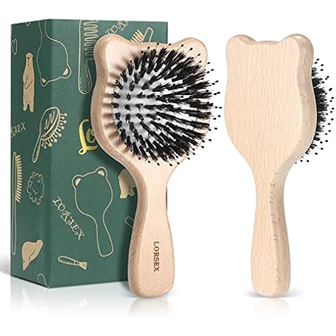 LORSEX Kleine Haarbürste, Mini Bär Haarbürste für Damen, Herren und Kinder Cover