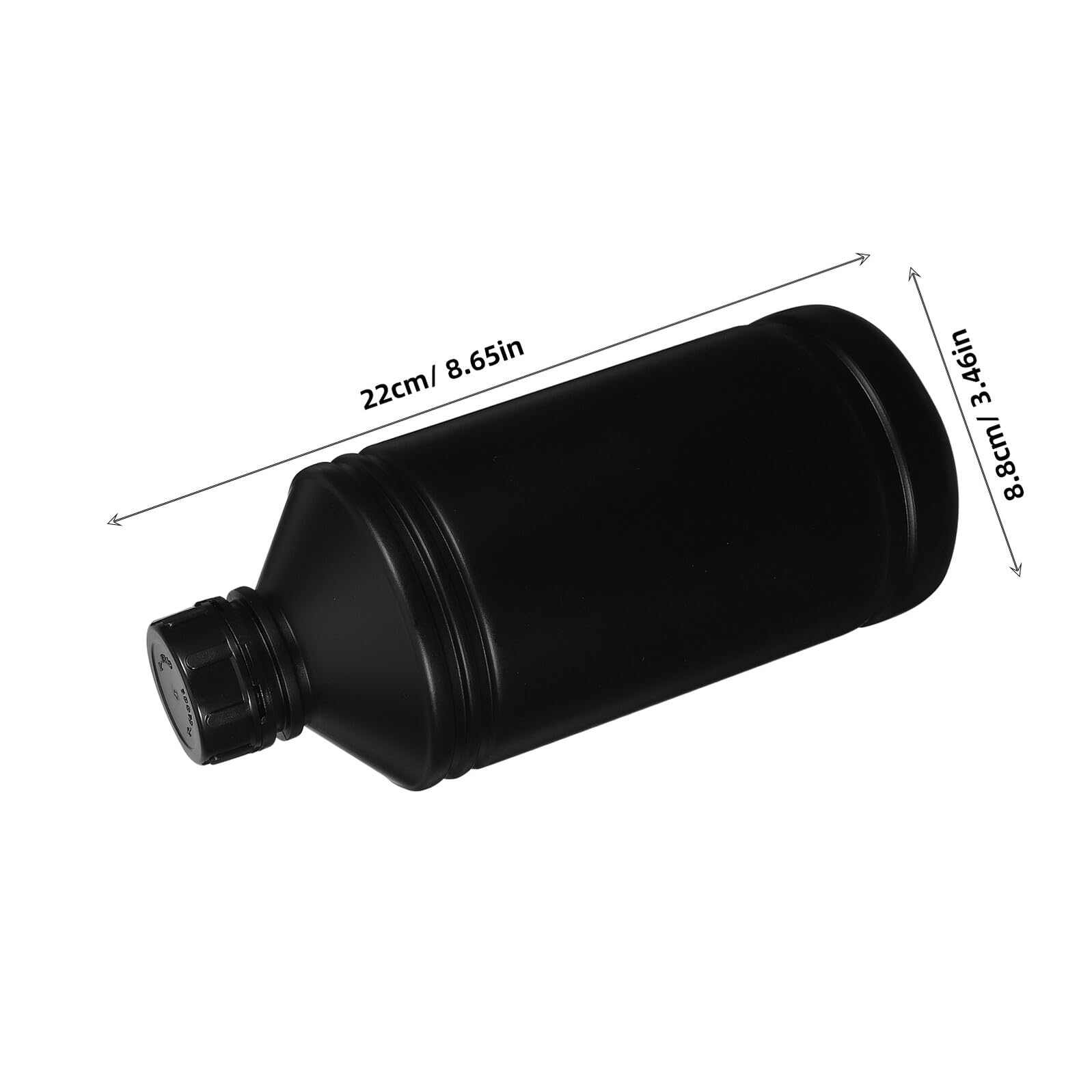 8 Bottiglie Chimiche in Hdpe 1000ml Nere con Coperchi Sigillati, Contenitori da Laboratorio per Reagenti, Antiriflesso e Resistenti a Acidi per Uso Scientifico e Industriale