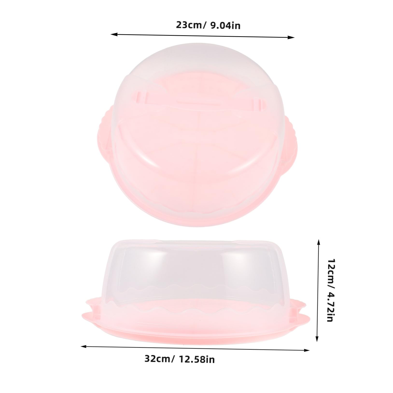 Healifty Dessert Carrying Box Large Cake Carrier Pp Plastic Cake Box with Lid Birthday to Carry