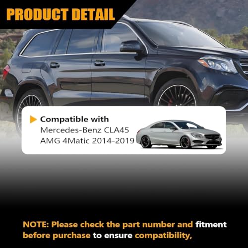 Image of SecosAutoparts Bumper Splash Shield Cover Front Compatible with Mercedes-Benz CLA45 AMG 4Matic 2014-2019 Replace# 1768850136, 176-885-01-36