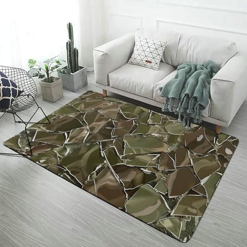 Tapis de sol absorbant et lavable vert olive 152x101 cm - 2