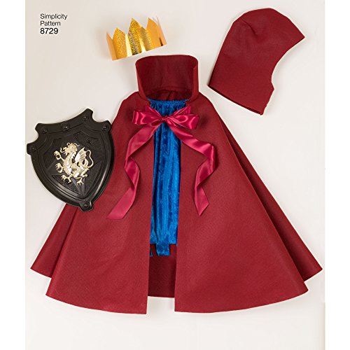 Simplicity 8729 Child's Cape Costume Sewing Pattern, 8 Pieces, Sizes S-L #TOP2
