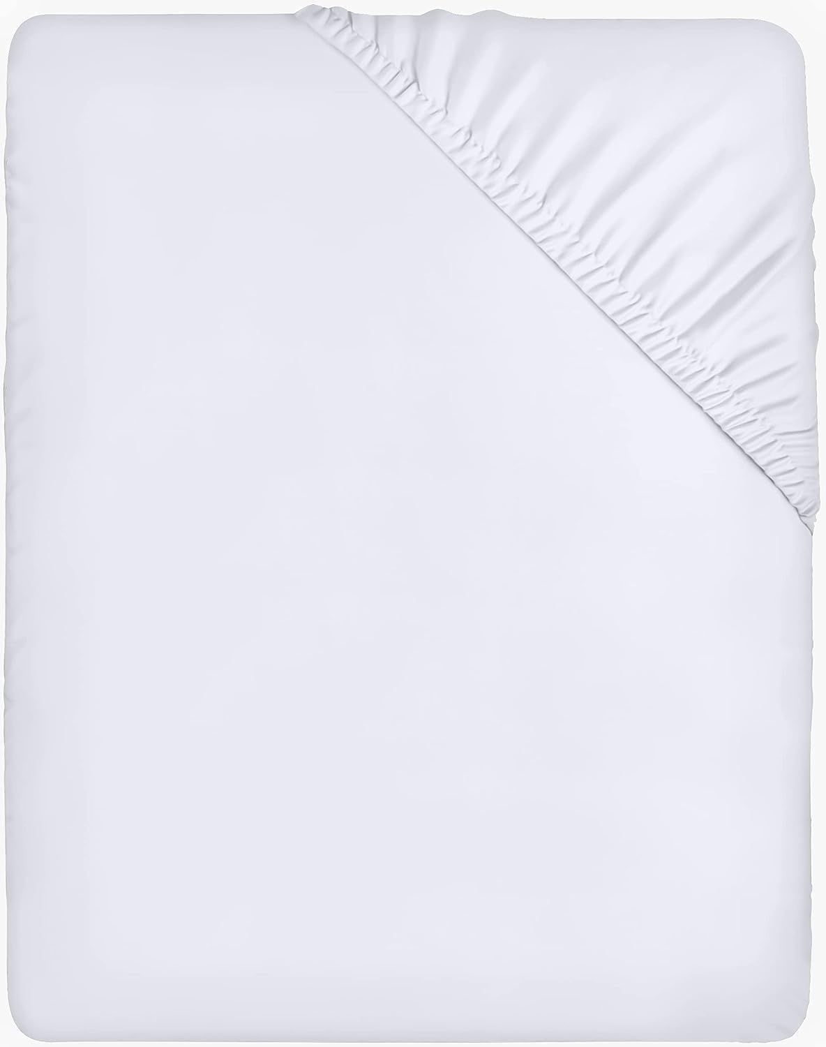 Utopia Bedding Lenzuolo con Angoli Una Piazza e Mezza Francese - 140x200cm - Bianco - Microfibra di Poliestere Spazzolato - Lenzuolo sotto con Angoli Elasticizzato