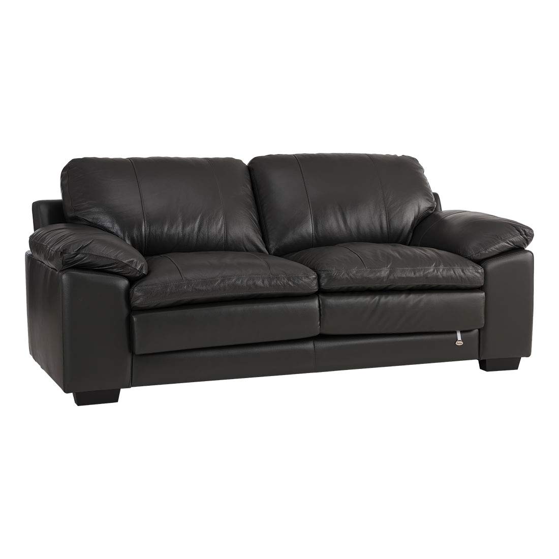 Durian Alan Settee Leather 3 Seater Sofa Grey (Alan/3) : Amazon.in