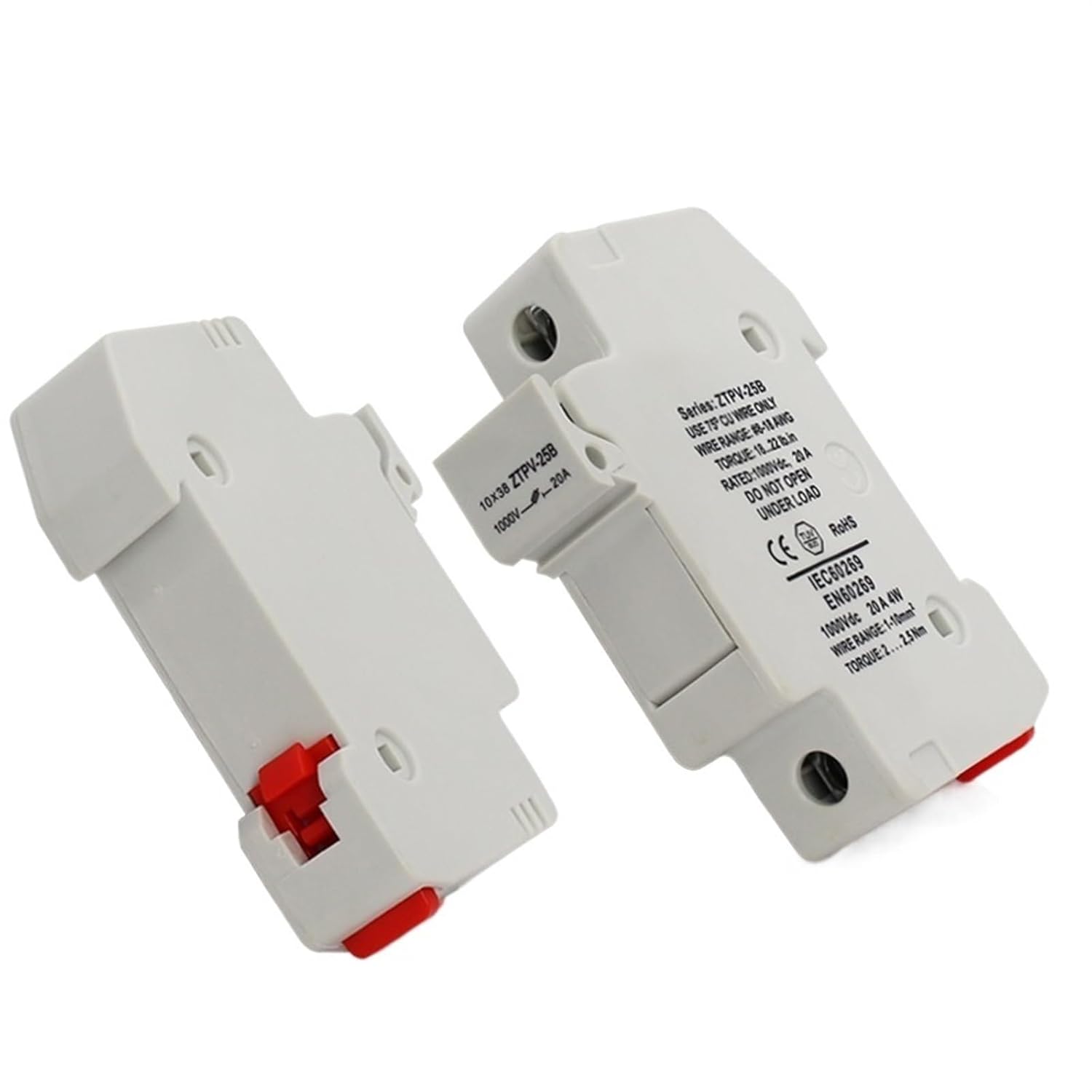 20 Pieces Solar PV Fuse Holders Fuse Link for PV Fuse Fusible 1000V DC Waterproof