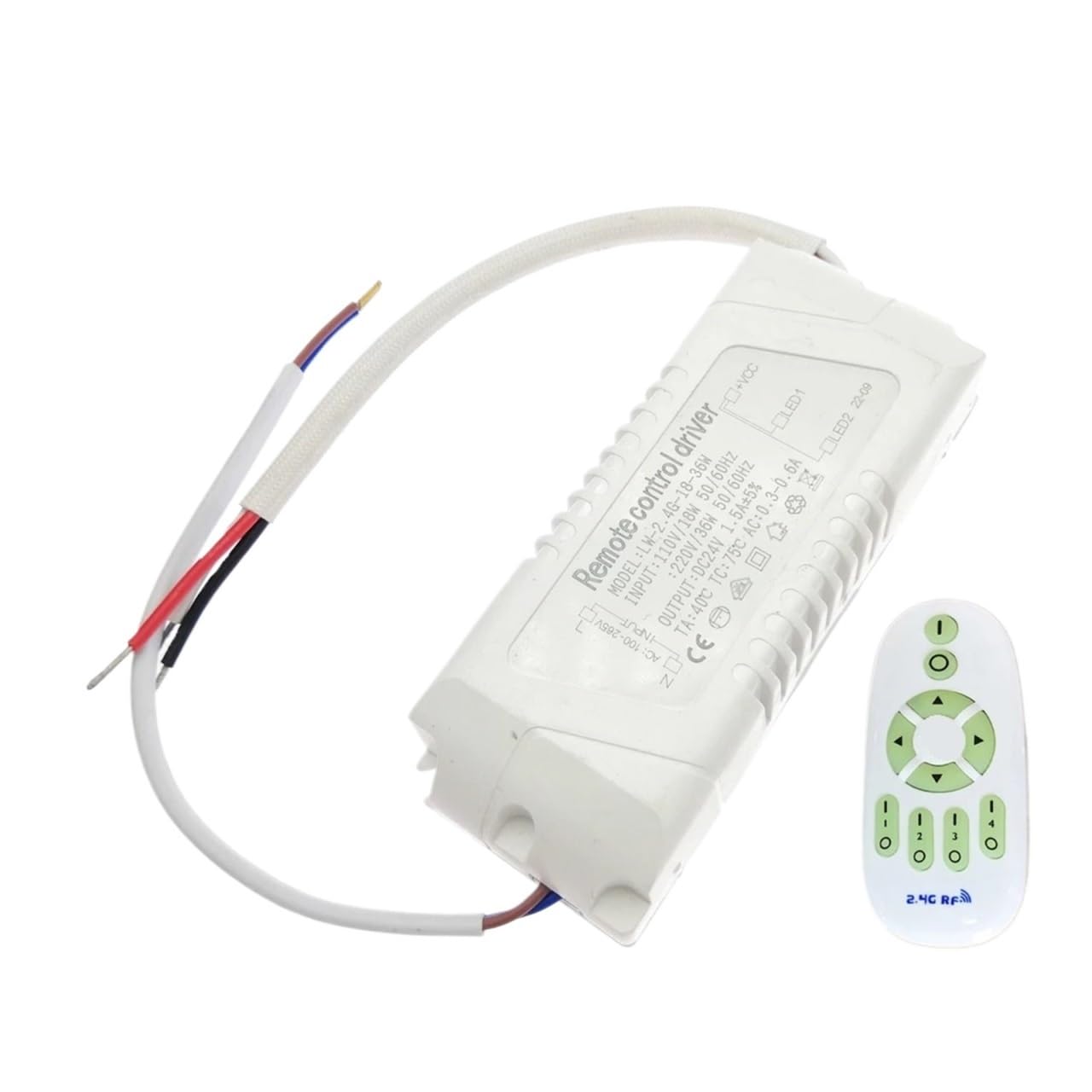 Alimentation remplaçable LED 24V 36W bicolore graduable AC 220V avec télécommande