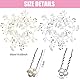 50cm Haarschmuck Hochzeit,4 Stück Braut Stirnband Haarschmuck,2 brauthaarschmuck+2 Haarnadeln,Braut Hochzeit Haar Rebe Strass Perle Haarschmuck für Damen & Mädchen,Bride Wedding Hair Vine Silber,Gold