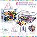 Shinylin 6 Packs Large Toy Storage Bags with Labels Clear Toy Organizers Reusable Waterproof PVC Board Game Storage Containers with Zippers Travel Organizers for Puzzles Blocks (Mix Pastel Color)