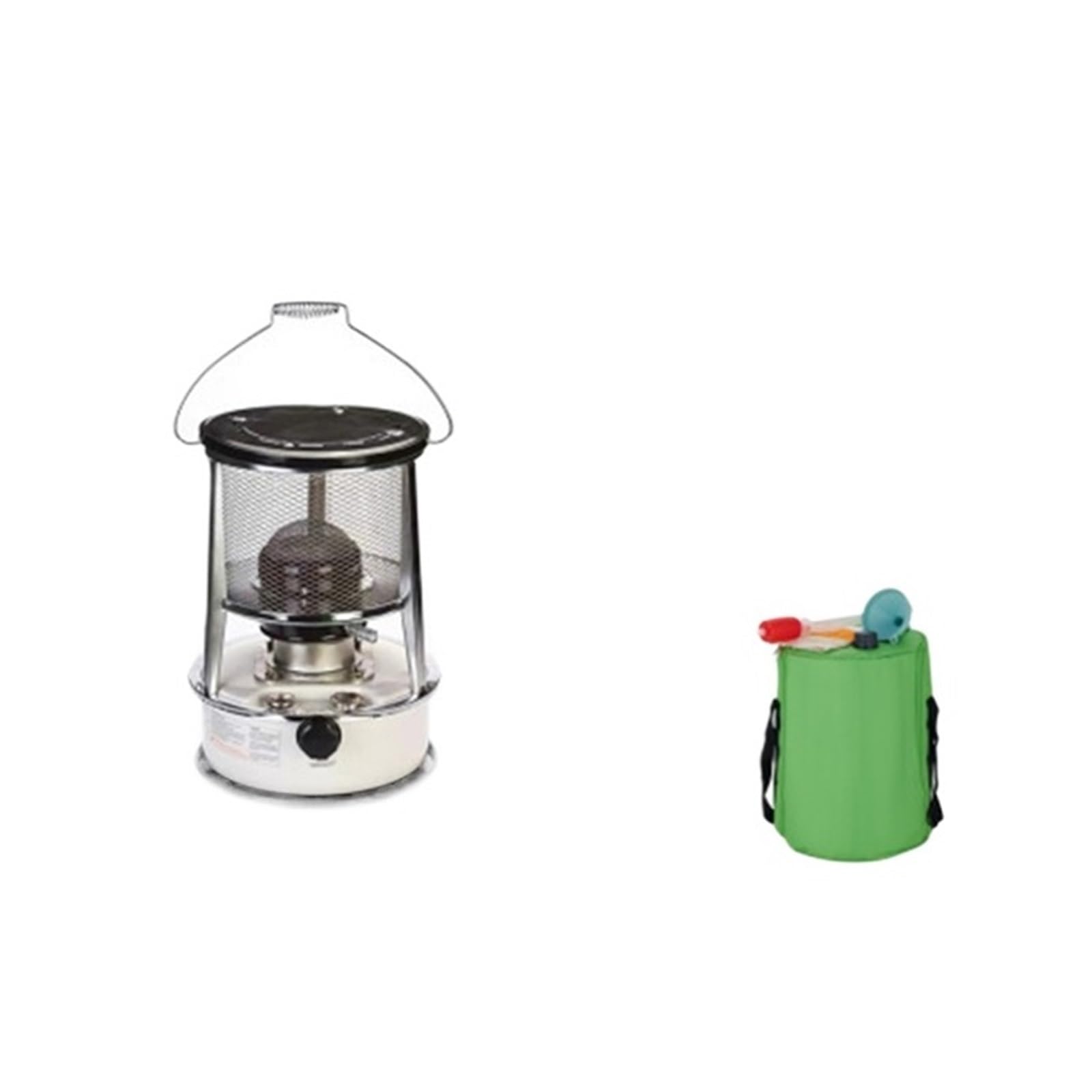 HELCEKOU Portable Camping Stove Stainless Steel Kerosene Oil Heater Wall-mounted Outdoor Warmer Propane Butane Tent For Heating(Style2-6L)