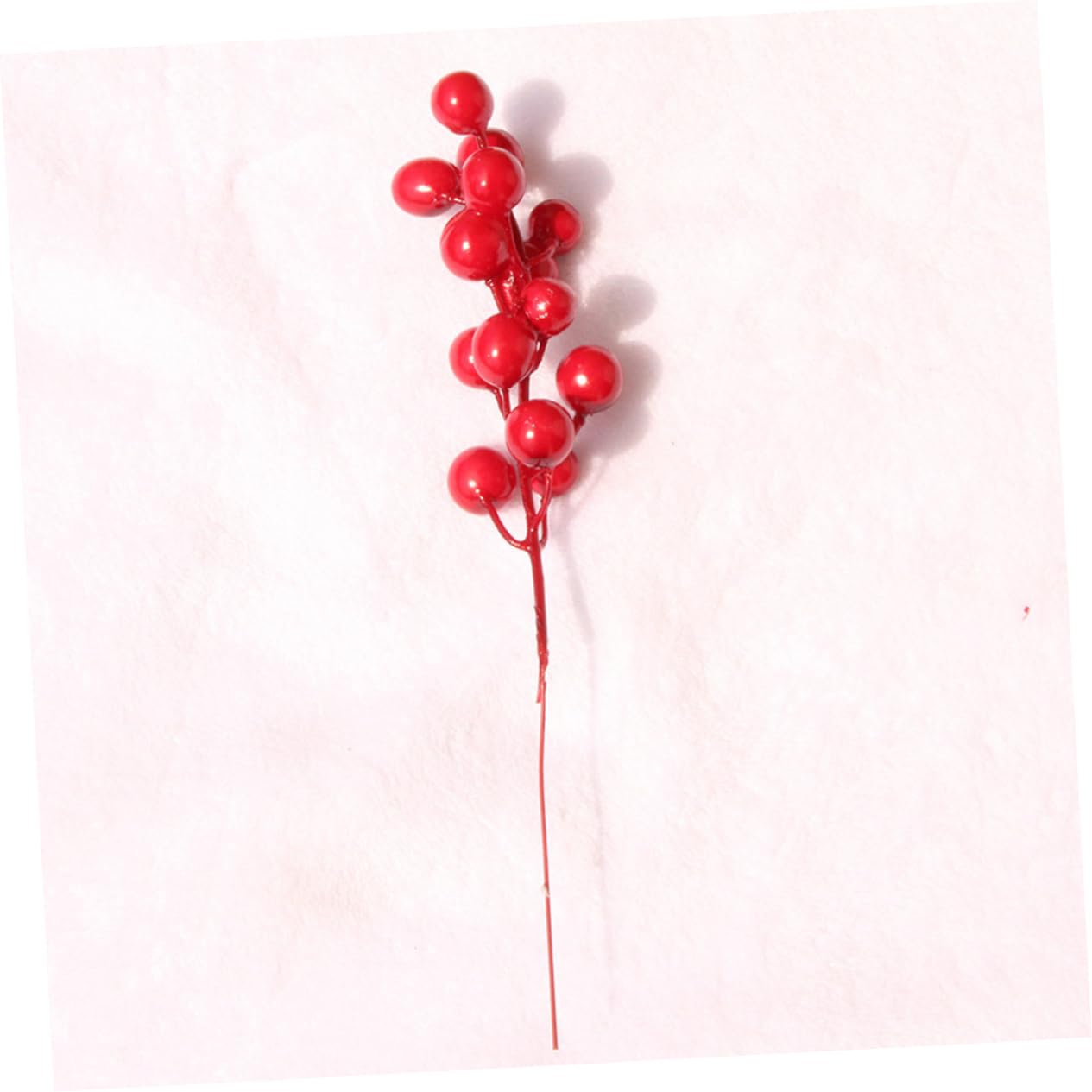 Cabilock 90 Pièces Fruits Rouges Bricolage Décor De Fruits Rouges Branches De Houx Cueillette De Baies De Houx Cueillettes De Baies De Noël Faux Rouge Plante Hiver Mousse