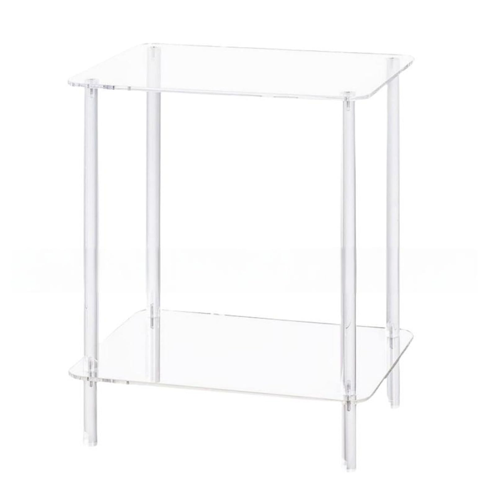 carotoe Use Acrylic Storage Rack with 2 Tiers Desk Organization Clear Display Stand for Small Items Easy Assembly Dessert Display Stand