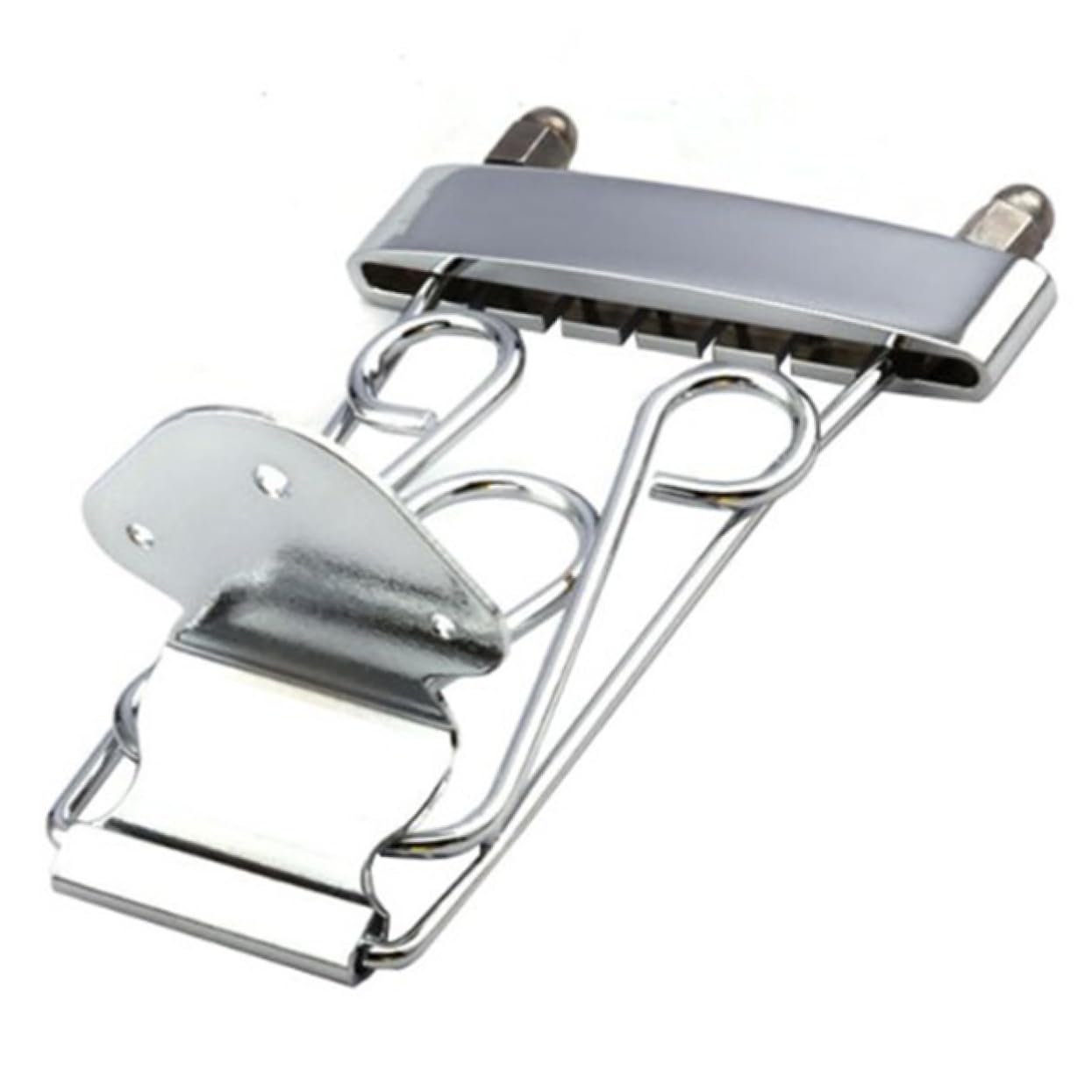 BESTonZON Chrome Guitar Bridge Plate 6-string Guitar Tailpiece Solid Zinc Alloy Material