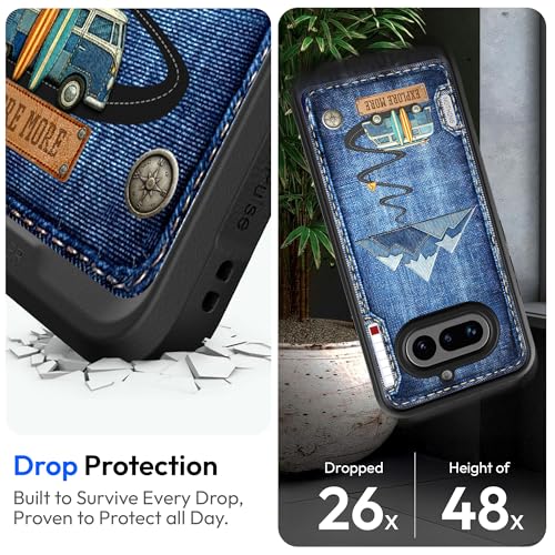 Image of KAPAVER Standstone Back Cover Case for Nothing Phone 4a | Nothing Phone 4a Back Cover (Denim Adventure)
