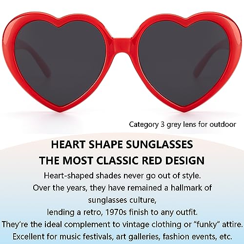 Heart Shaped Sunglasses for Women and Men - Retro Fashion Statement