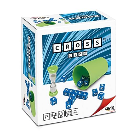 Cayro Cross Dice - Forma Las Máximas Palabras Posibles - Juego de Mesa y Habilidad - para Jugar en Familia - Diversión