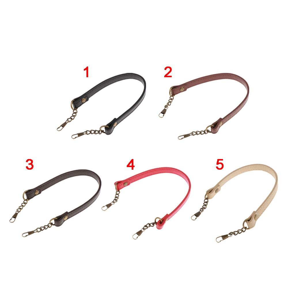 STYLEHEAVEN Short Bag Strap Replacement Pu Leather Handbag Handle DIY Bag Belts Black 1