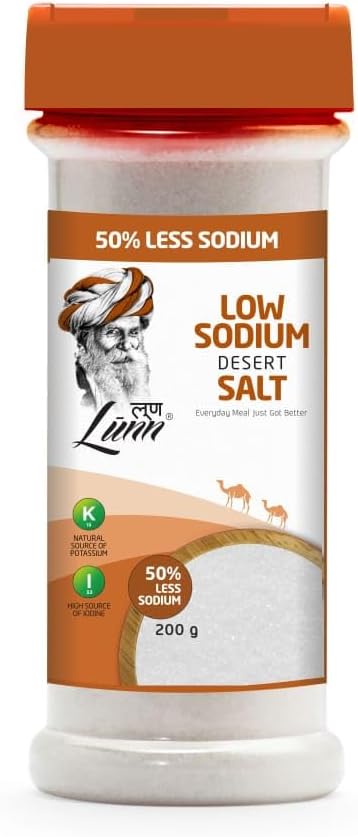 Low Sodium Desert Salt, 50% Less Sodium, 200g