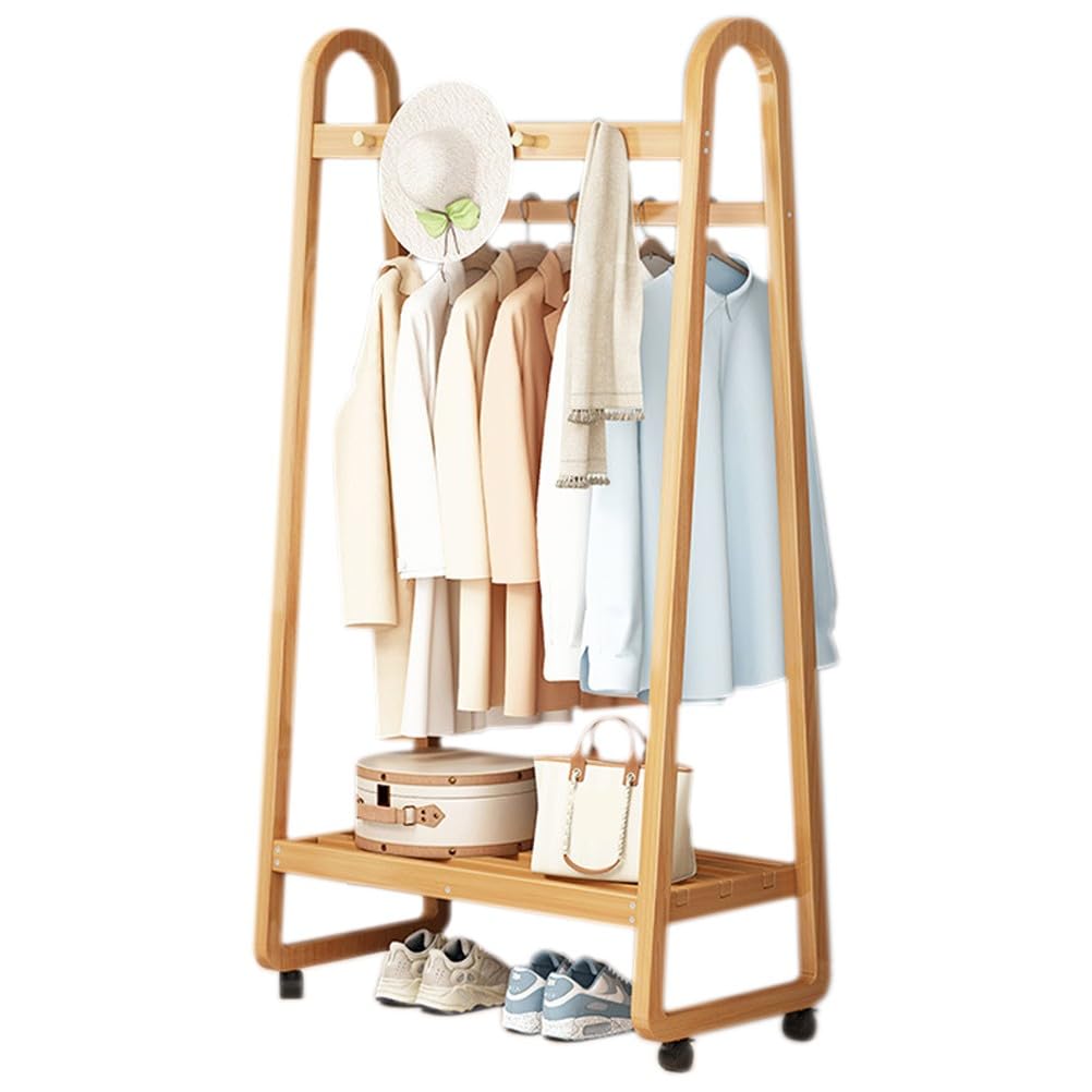 FGXHHS Rolling Coat Rack with Wheels & Sto - Freestanding nizer for Entryway, Hallway, Foyer, Utili Room, Bedroom Modern Design Space-Saving Soluts