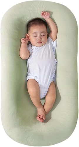 Saanerueen Tumbona para bebé recién nacido de 0 a 24 meses, nido para dormir en cama, suave, transpirable, lavable, tumbona para recién nacido