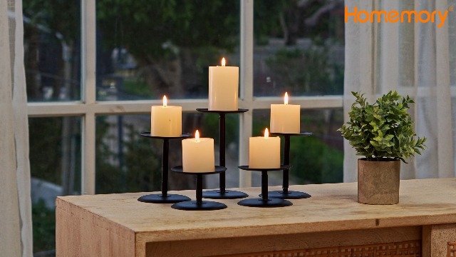 Amazon.com: Homemory Christmas Metal Fall Candle Holders Stands