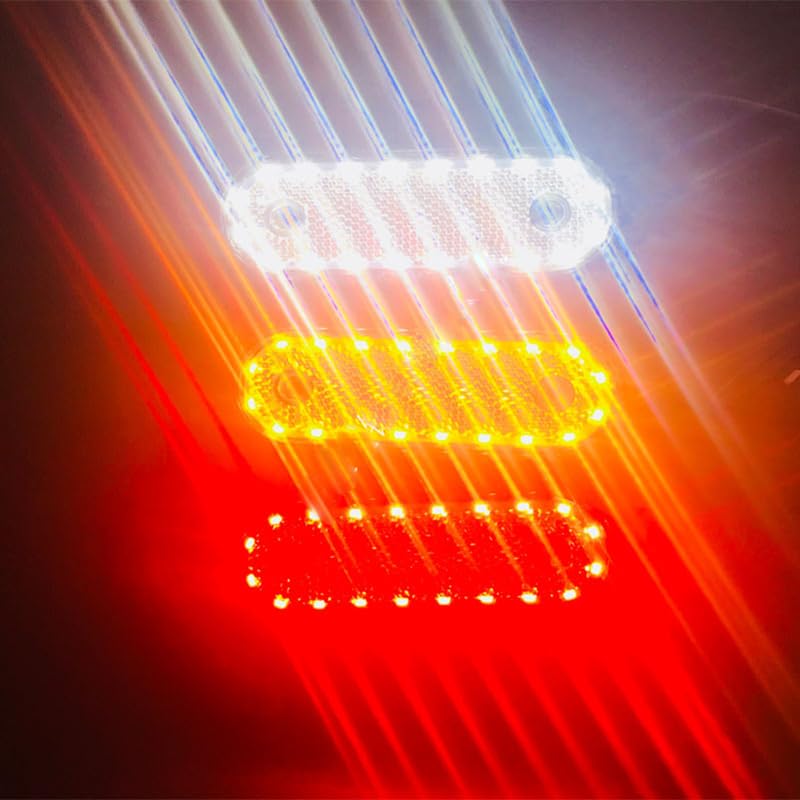 10 sztuk żółte światło obrysowe boczne 24V tylna lampa obrysowa Rv przyczepa ciężarówka Pickup łodzie światła tylne do ciężarówki(Red 10PCS)