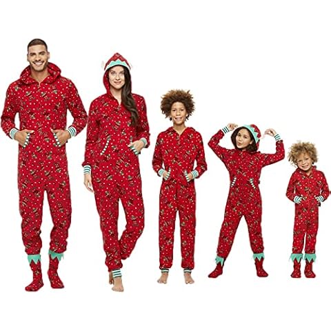 Shuyun Family Matching Reindeer Printed Family Christmas Front Zipper (Red Reindeer Kid, 5T) Cover