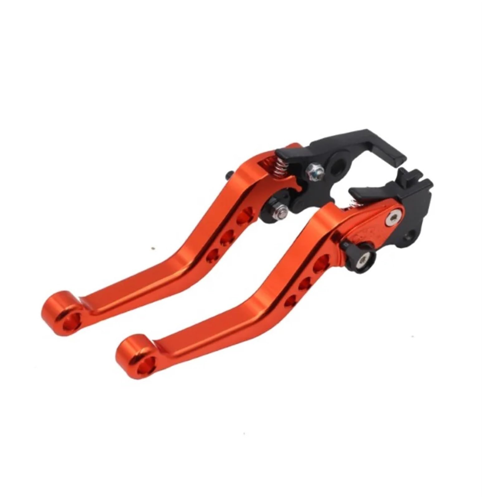 Hoqcszfup Orange Motorbike Brake Levers Handle Motorbike Cnc Alloy Clutch Drum Brake Lever Handle Adjustable Modification Universal Fit For Honda Fit Yamaha(Orange)