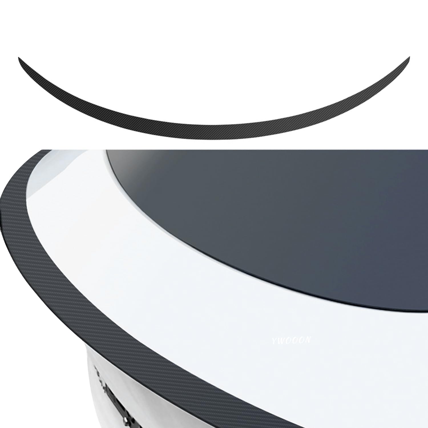 Performance Aileron pour Model 3 2016-2023 (Fibre de Carbone Mat) | Aileron Arrière D'origine en Fibre de Carbone pour Tesla, Spoiler Wing Performance, Couvercle de Coffre Arrière ABS