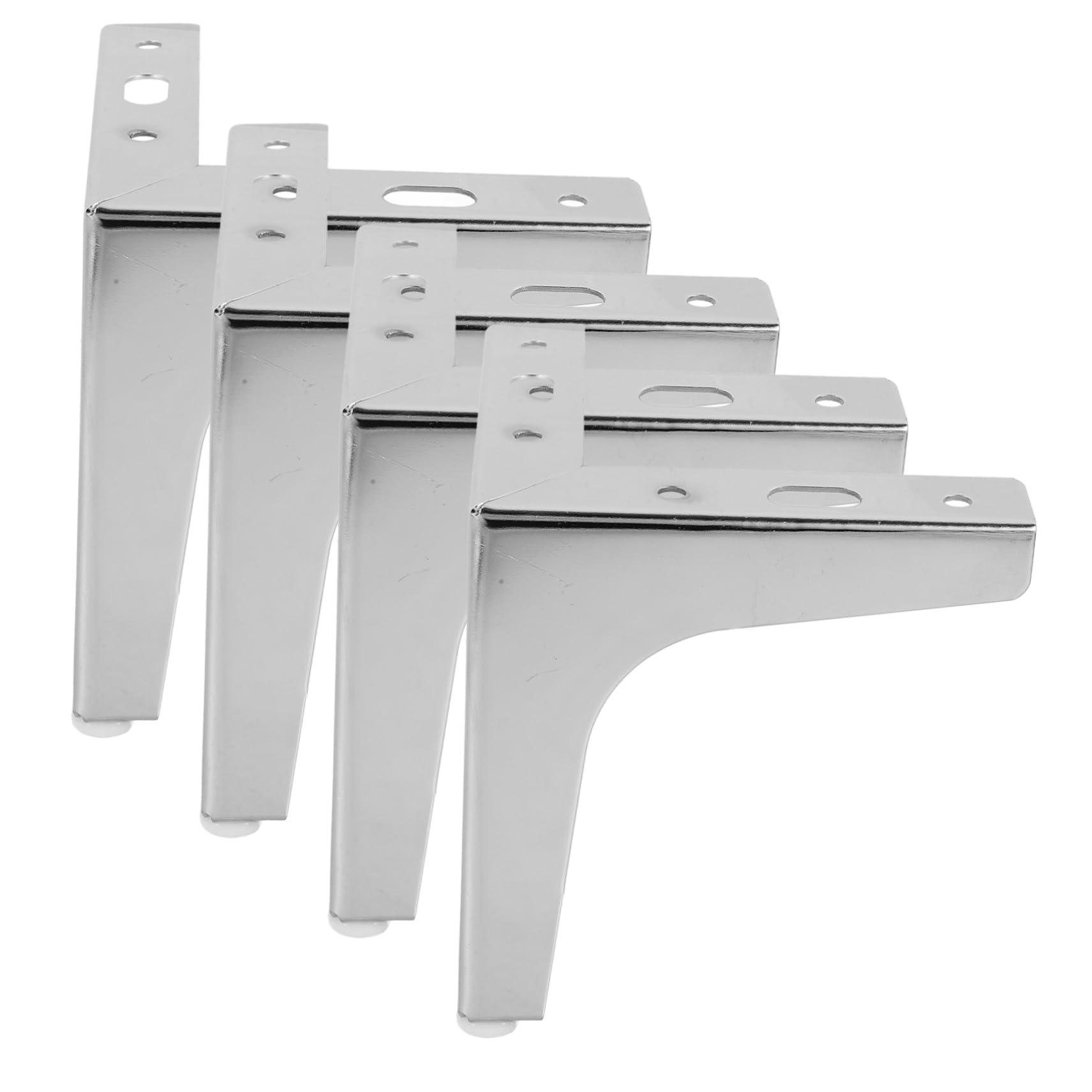 Meubles Triangulaires Argentés Robustes pour Support de Table Cabinet
