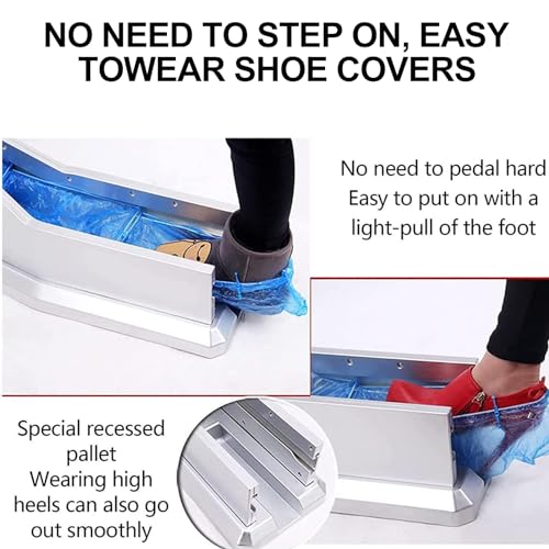 Dispensador automático de la cubierta del zapato para el hogar y la oficina, la máquina portátil de los sobreespirados de plástico sostiene 50 cubiertas, herramienta de protección del piso higiénica p