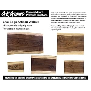 Personalized Cutting Board Wedding Gift Walnut Live Edge Rustic Display Engrave ANY YEAR Anniversary Unique Custom Bride Groom Newlywed Couple Parents Housewarming Christmas (Anniversary Years Choice) Personalized Cutting Board Wedding Gift Walnut Live Edge Rustic Display Engrave ANY YEAR Anniversary Unique Custom Bride Groom Newlywed Couple Parents Housewarming Christmas Anniversary Years Choice