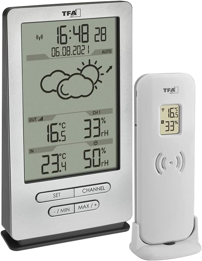 Dostmann 35.1162.54 environment thermometer Electronic environment thermometer Indoor/outdoor Black, Silver