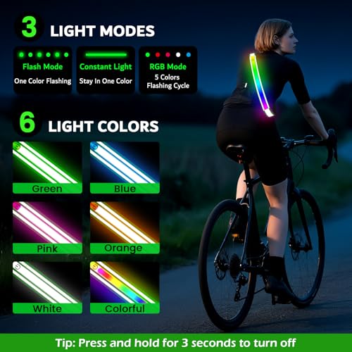 Lauflicht Joggen mit Reflektoren Gürtel, LED Leuchtband USB Aufladbar Verstellbar Nacht Sicherheitslicht Laufgürtel für Jogger Laufen Fahrrad Hundewandern Outdoor Sports für Männer (Green)