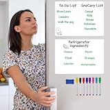 Kioneer 2 Pcs A3 Magnetic Whiteboard for Fridge, Small Magnetic Dry Erase Whiteboard Sheets, Includes 10 Pens, 1 Eraser, Small Magnetic Fridge Message Boards, Reminder Stickers - Image 3