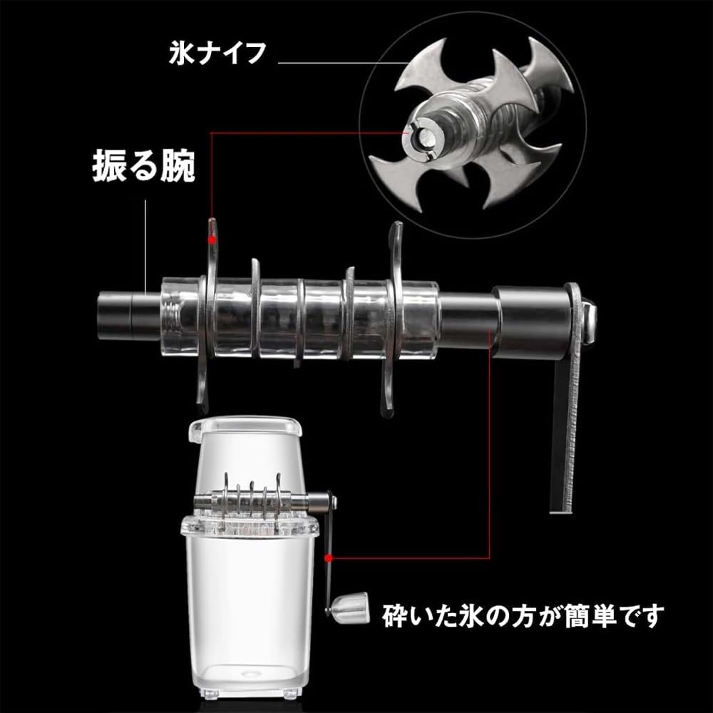 Amazon｜アイスクラッシャー 砕氷機 製氷器 1.25L 手動アイス