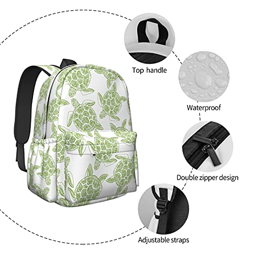 Sac à dos 17" vert clair étanche avec compartiment ordinateur et protection tortue